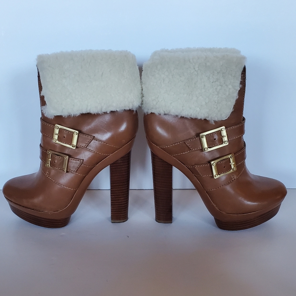 RACHEL ZOE Platform Shearling size 8 1/2